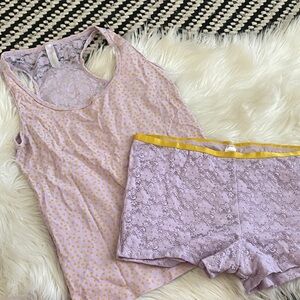 Jasmine & Ginger Lavender and Yellow Pajama Set